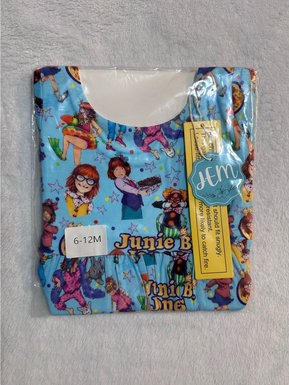 JEM Junie B. Jones Light Blue Printed Kids TWIRL DRESS